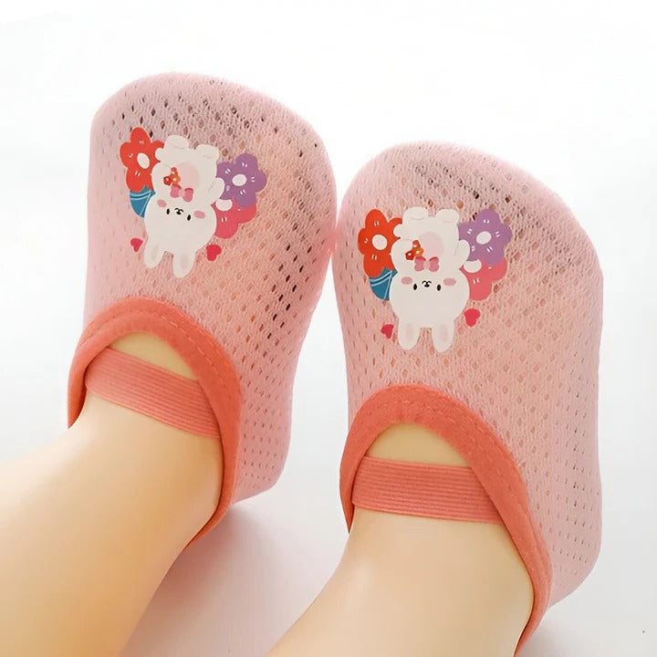 Non-Slip Baby Shoes with Cartoon Designs