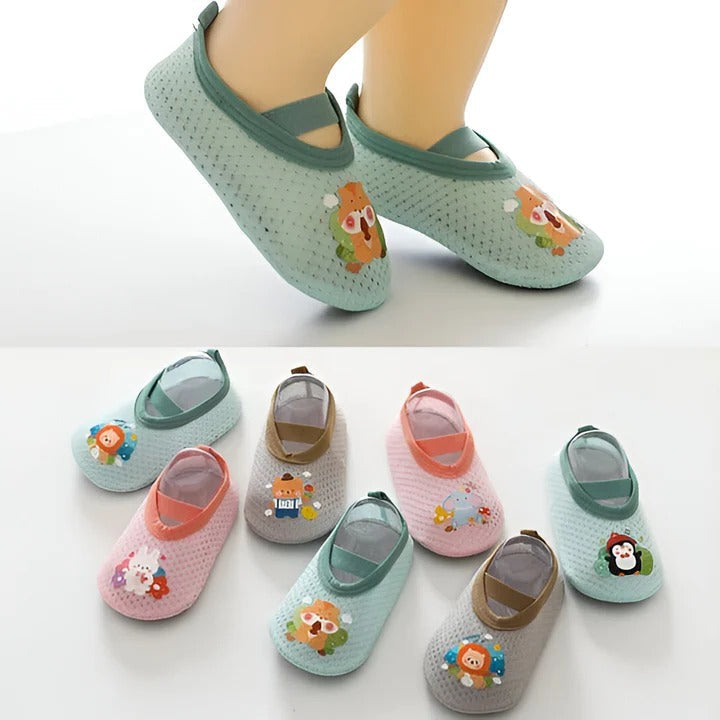 Non-Slip Baby Shoes with Cartoon Designs