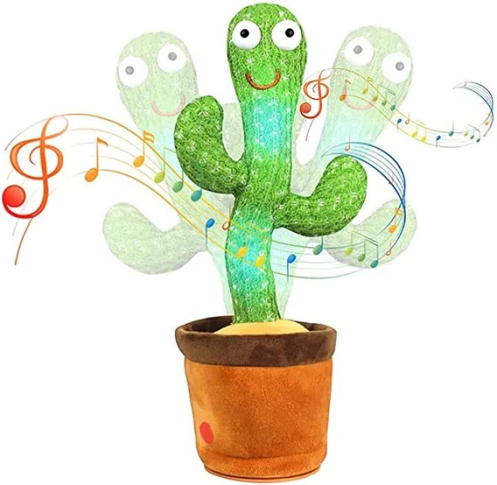 Rechargeable Dancing Cactus Toy and Voice Activated Mimicry