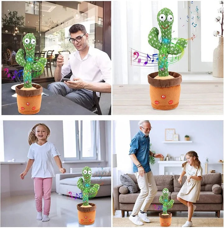 Rechargeable Dancing Cactus Toy and Voice Activated Mimicry