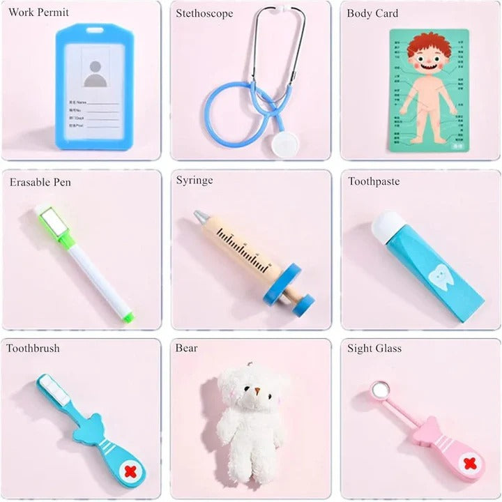 Professional Children’s Dentist Kit and Durable Plastic Medical Tools
