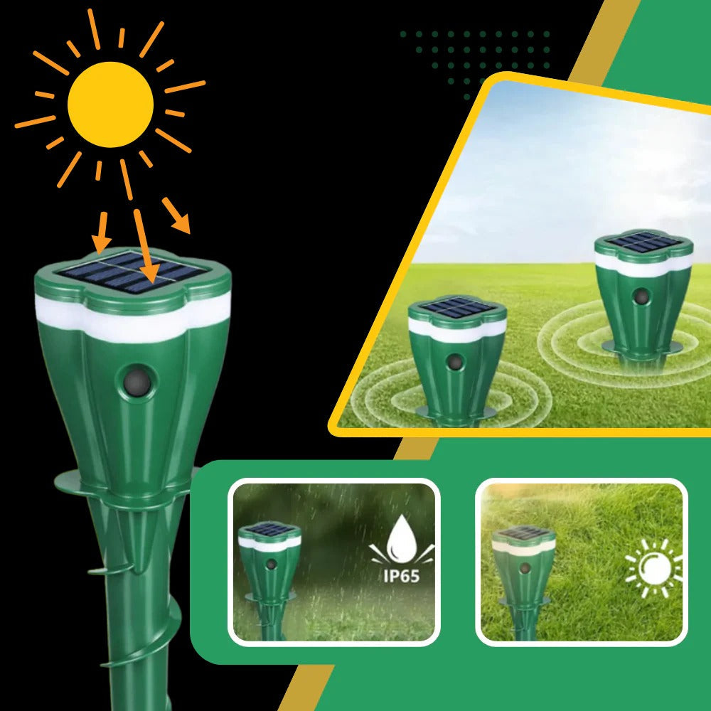 Solar Powered Groundhog Repellent