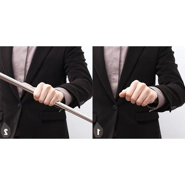 Portable Magic Staff, Telescopic Metal Cane for Stage Performance and Illusions, Silver