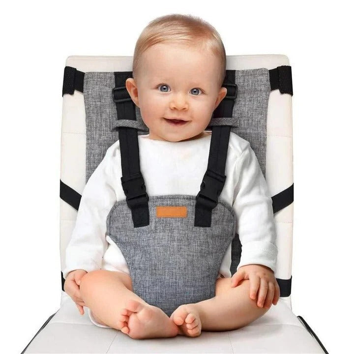 Adjustable Harness and Compact Travel High Chair