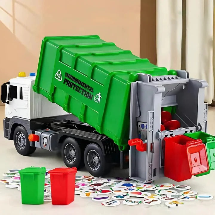 Garbage Truck Toy with Interactive Features