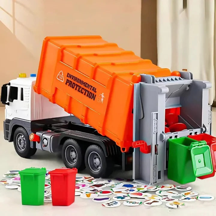 Garbage Truck Toy with Interactive Features