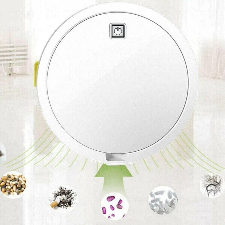 Slim Robot Vacuum Cleaner, 90 Min Runtime Automatic Floor Sweeper with Smart Sensors