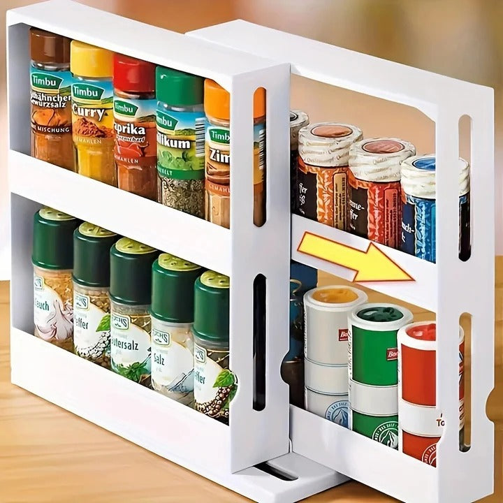 Swivel Shelves Spice Rack Organizer