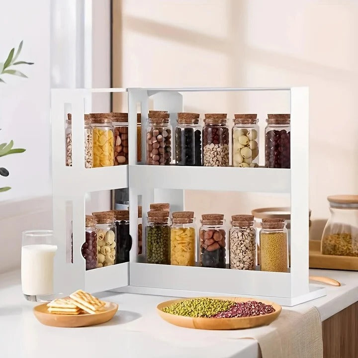 Swivel Shelves Spice Rack Organizer
