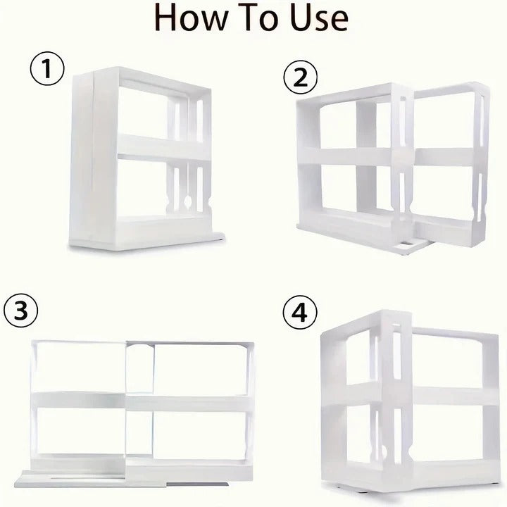 Swivel Shelves Spice Rack Organizer