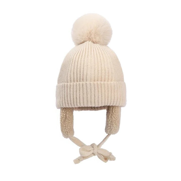 The Warm Kids Knit Beanie Winter Hat with Earflaps