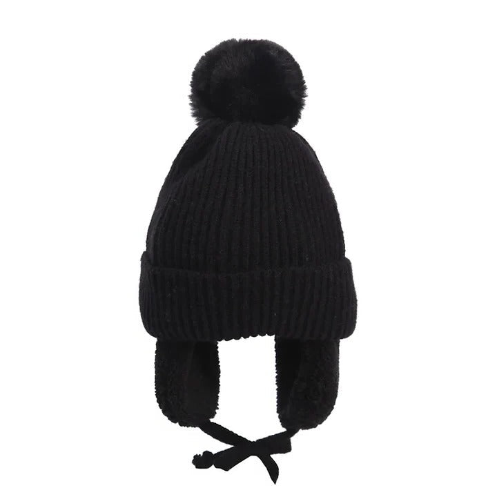 The Warm Kids Knit Beanie Winter Hat with Earflaps