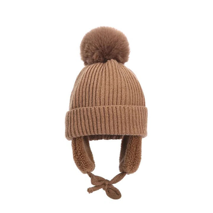 The Warm Kids Knit Beanie Winter Hat with Earflaps