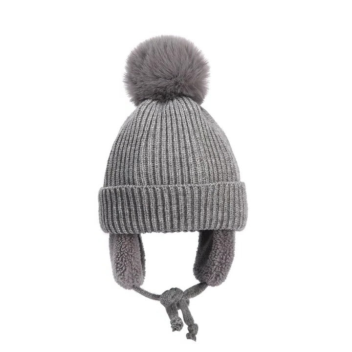 The Warm Kids Knit Beanie Winter Hat with Earflaps