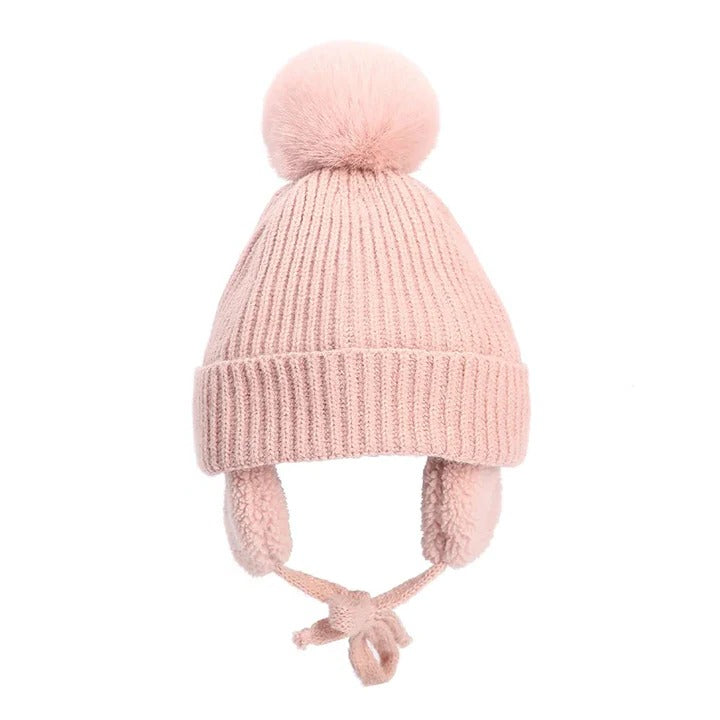 The Warm Kids Knit Beanie Winter Hat with Earflaps