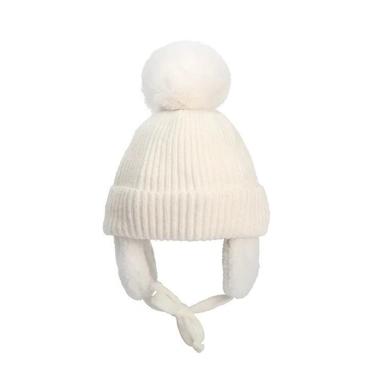 The Warm Kids Knit Beanie Winter Hat with Earflaps