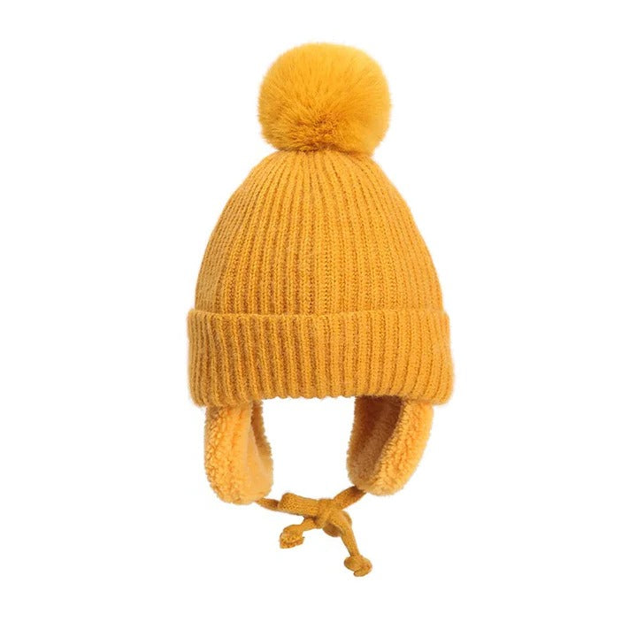 The Warm Kids Knit Beanie Winter Hat with Earflaps