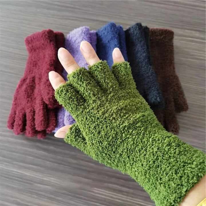The Cozy Winter Comfort Knit Half Finger Gloves