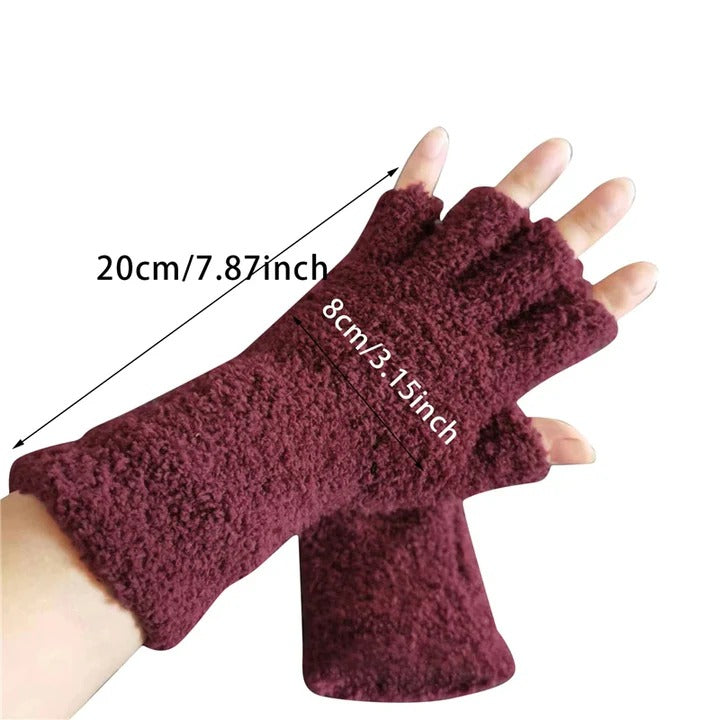 The Cozy Winter Comfort Knit Half Finger Gloves