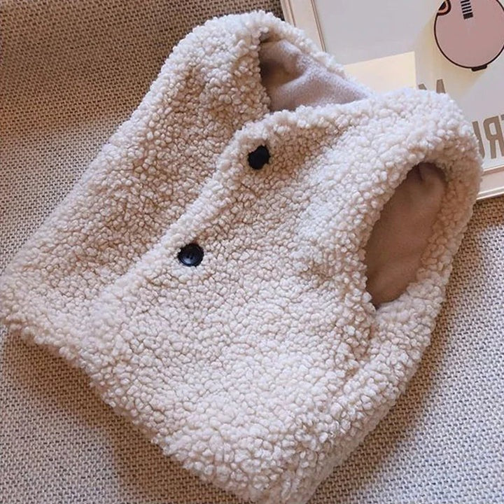Warm Kids Lamb Wool Winter Waist Coat and Thick Sherpa Lined Vest