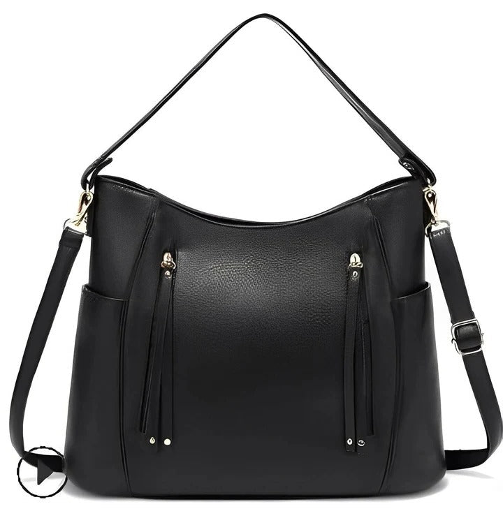 Elegant Ladies Vintage Leather Bag and Classic Retro Shoulder Tote
