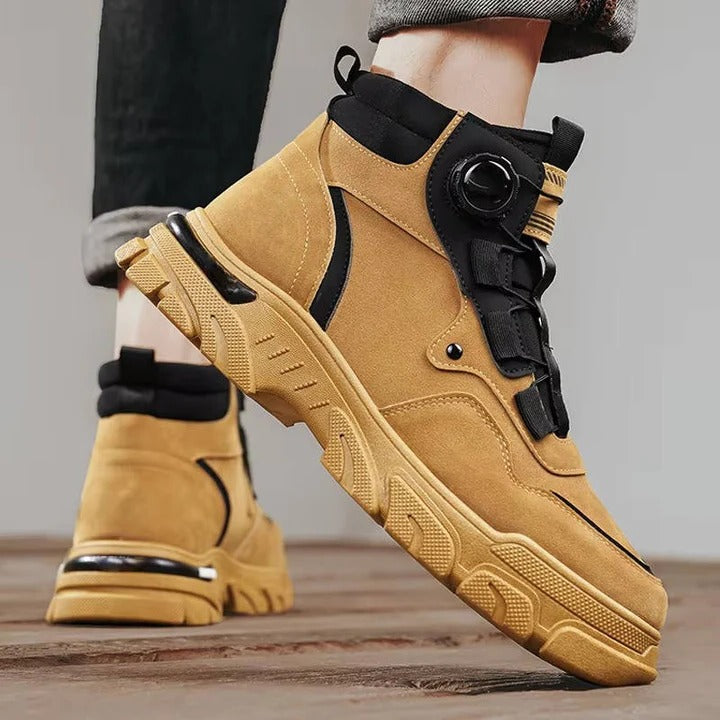 Reinforced All Terrain Footwear for Men with Thick Soles and Enhanced Protection