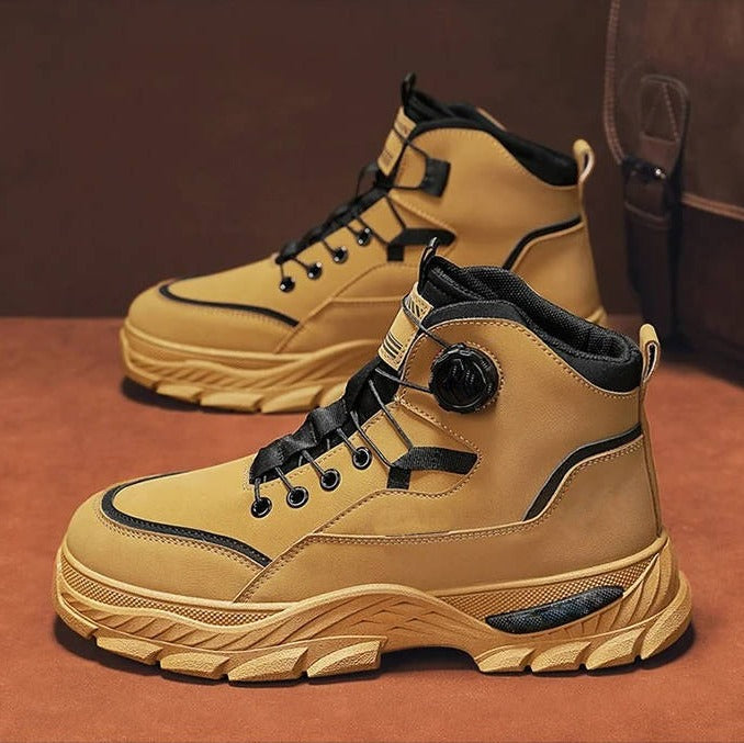 Reinforced All Terrain Footwear for Men with Thick Soles and Enhanced Protection