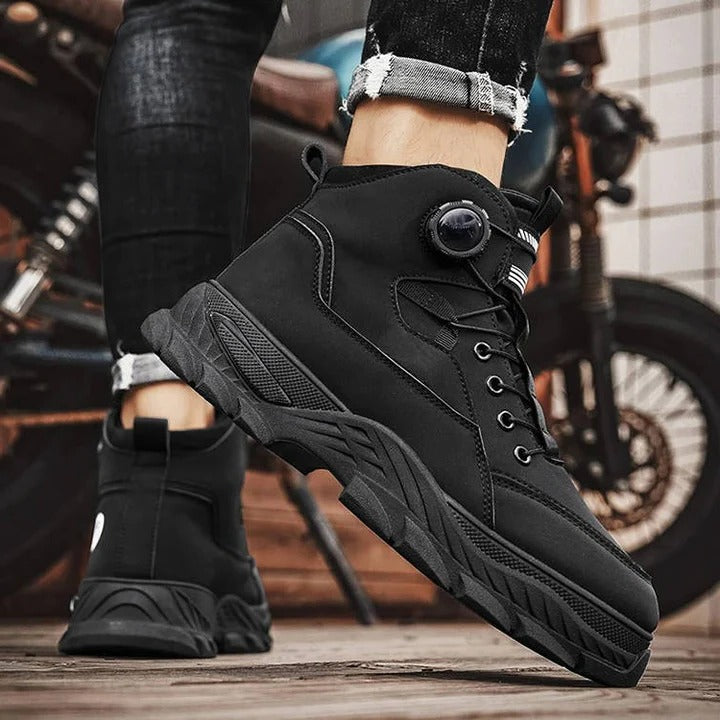 Reinforced All Terrain Footwear for Men with Thick Soles and Enhanced Protection