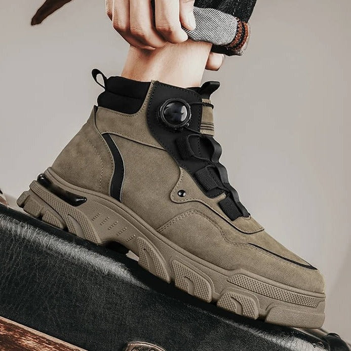 Reinforced All Terrain Footwear for Men with Thick Soles and Enhanced Protection