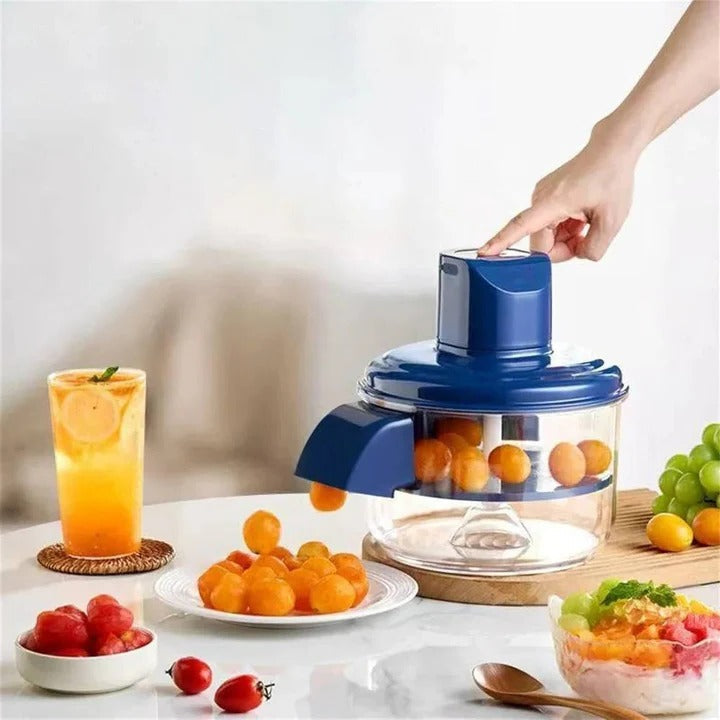 Automatic Kitchen Slicing Tool for Produce with Stainless Steel Blades and Rapid Peeling