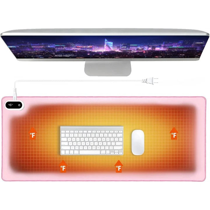 Thermal Desktop Warming Surface with Integrated Heating and Extended Coverage