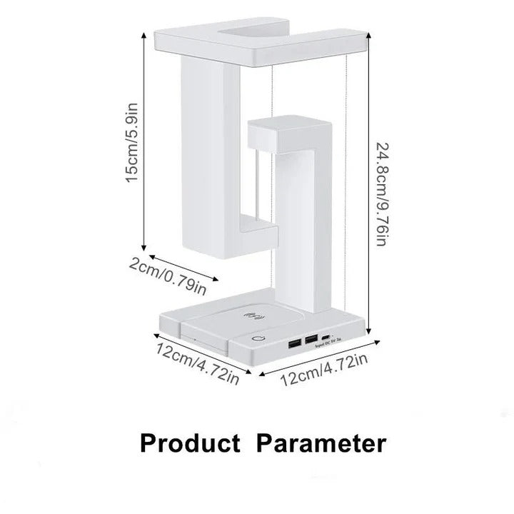 Levitating Ambient Illumination and Floating Lamp with Wireless Charger