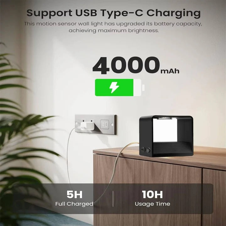 Interior Mounted Ambient Fixture and Indoor Wall Light with Motion Sensor and Remote Control