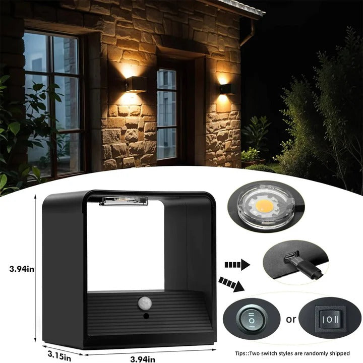 Interior Mounted Ambient Fixture and Indoor Wall Light with Motion Sensor and Remote Control