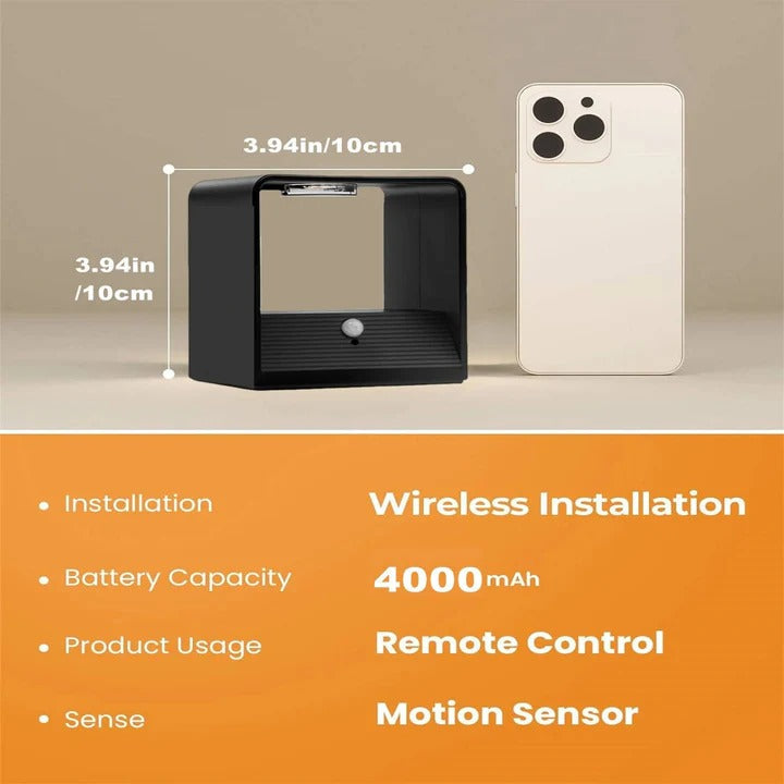 Interior Mounted Ambient Fixture and Indoor Wall Light with Motion Sensor and Remote Control