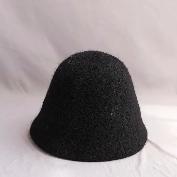 Female Cold-Season Fleece Cloche and Womens Winter Wool Bucket Hat