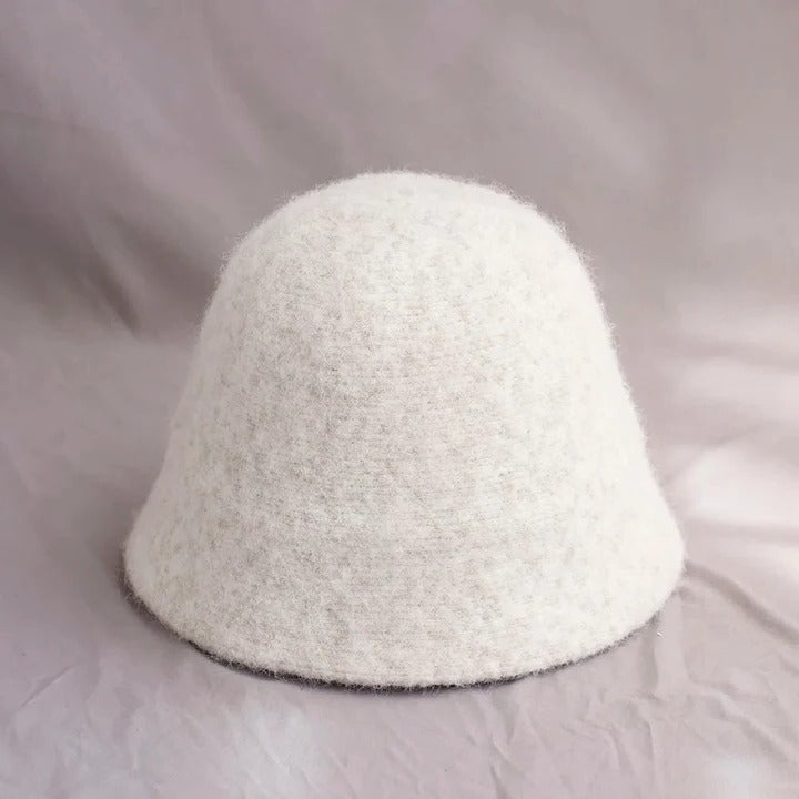 Female Cold-Season Fleece Cloche and Womens Winter Wool Bucket Hat