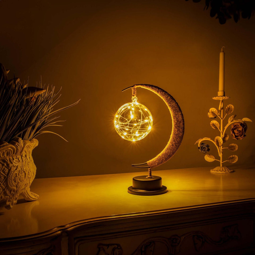 Realistic Moon Orb, Precision Detailed Celestial Lamp