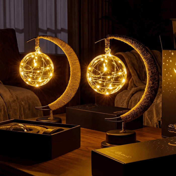Realistic Moon Orb, Precision Detailed Celestial Lamp