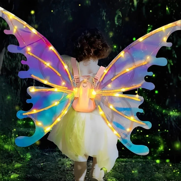 Kids Light Up Fairy Wings, Animated Costume Accessory for Pretend Play