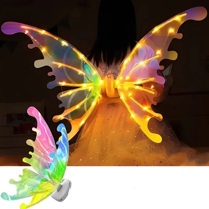 Kids Light Up Fairy Wings, Animated Costume Accessory for Pretend Play
