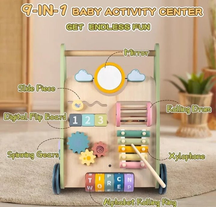 Toddler Skill Center and Wooden Activity Walker