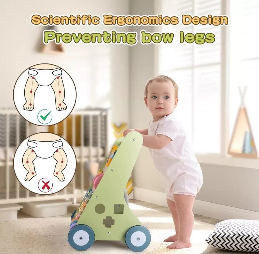 Toddler Skill Center and Wooden Activity Walker
