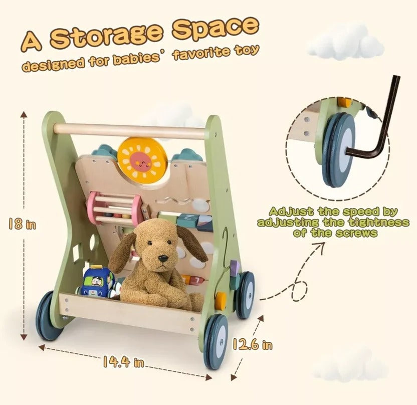 Toddler Skill Center and Wooden Activity Walker
