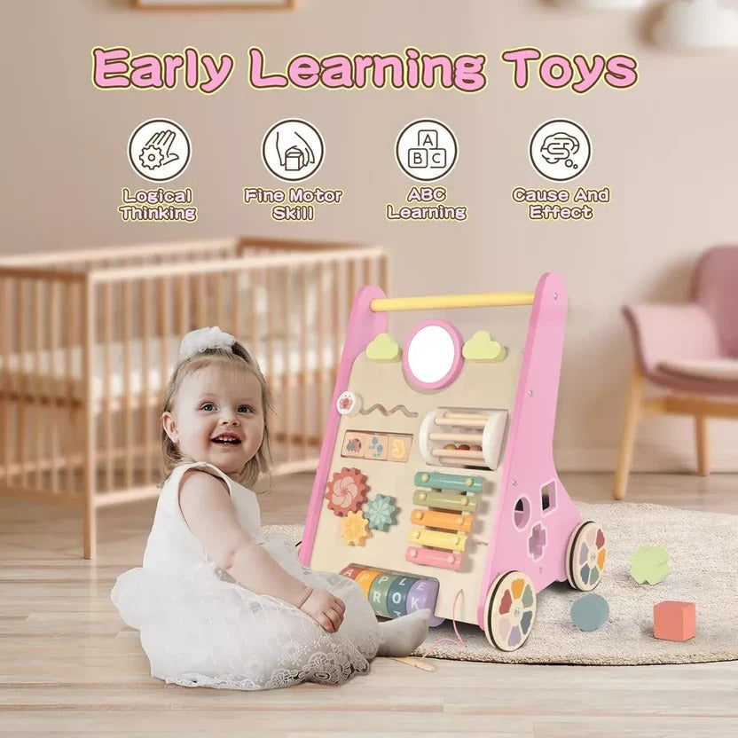 Toddler Skill Center and Wooden Activity Walker