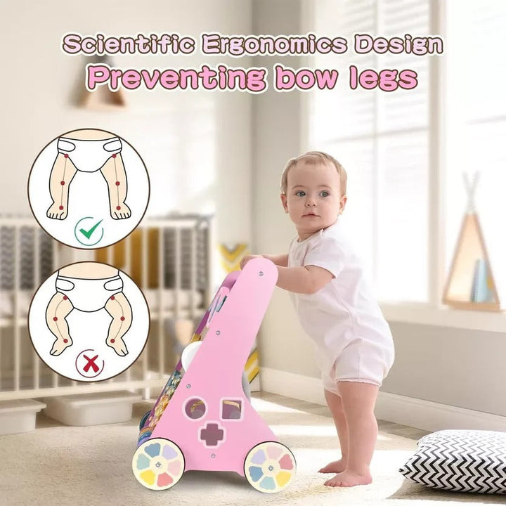 Toddler Skill Center and Wooden Activity Walker