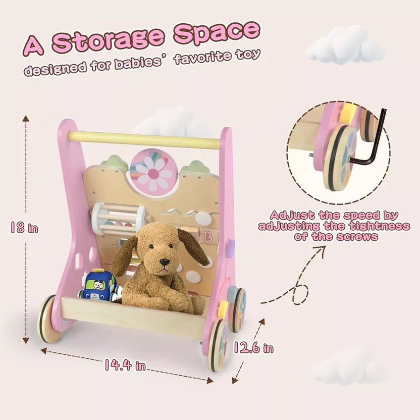 Toddler Skill Center and Wooden Activity Walker