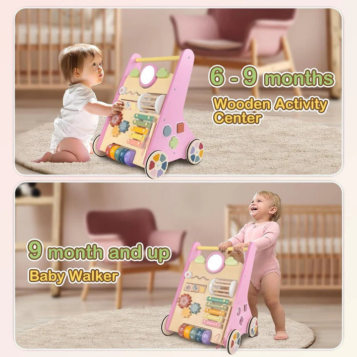 Toddler Skill Center and Wooden Activity Walker