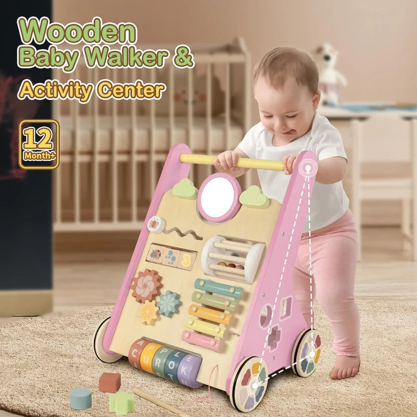 Toddler Skill Center and Wooden Activity Walker