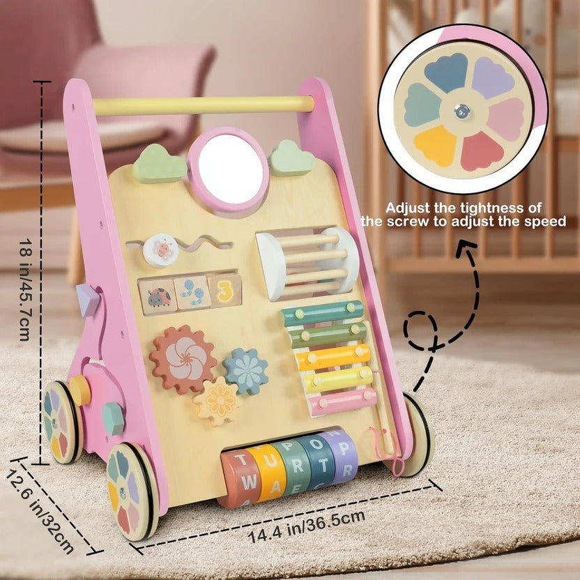 Toddler Skill Center and Wooden Activity Walker